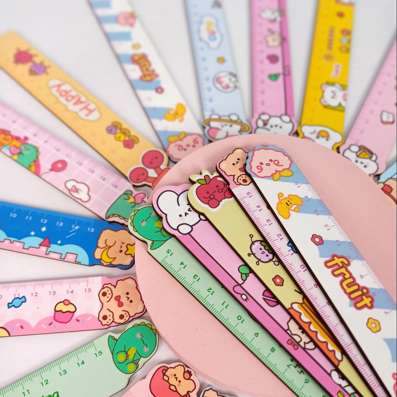 خط کش چوبی فانتزی 15سانتی